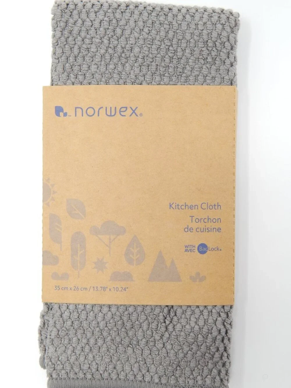 Norwex Diamond Textured Kitchen Cloth - Mushroom?/Gray? - ( 13.78″ × 10.24